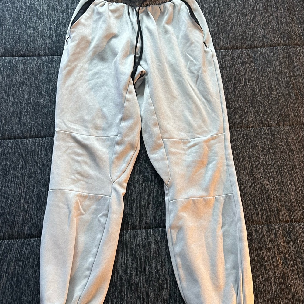 Men's Light Gray Joggers with Elastic Waistband